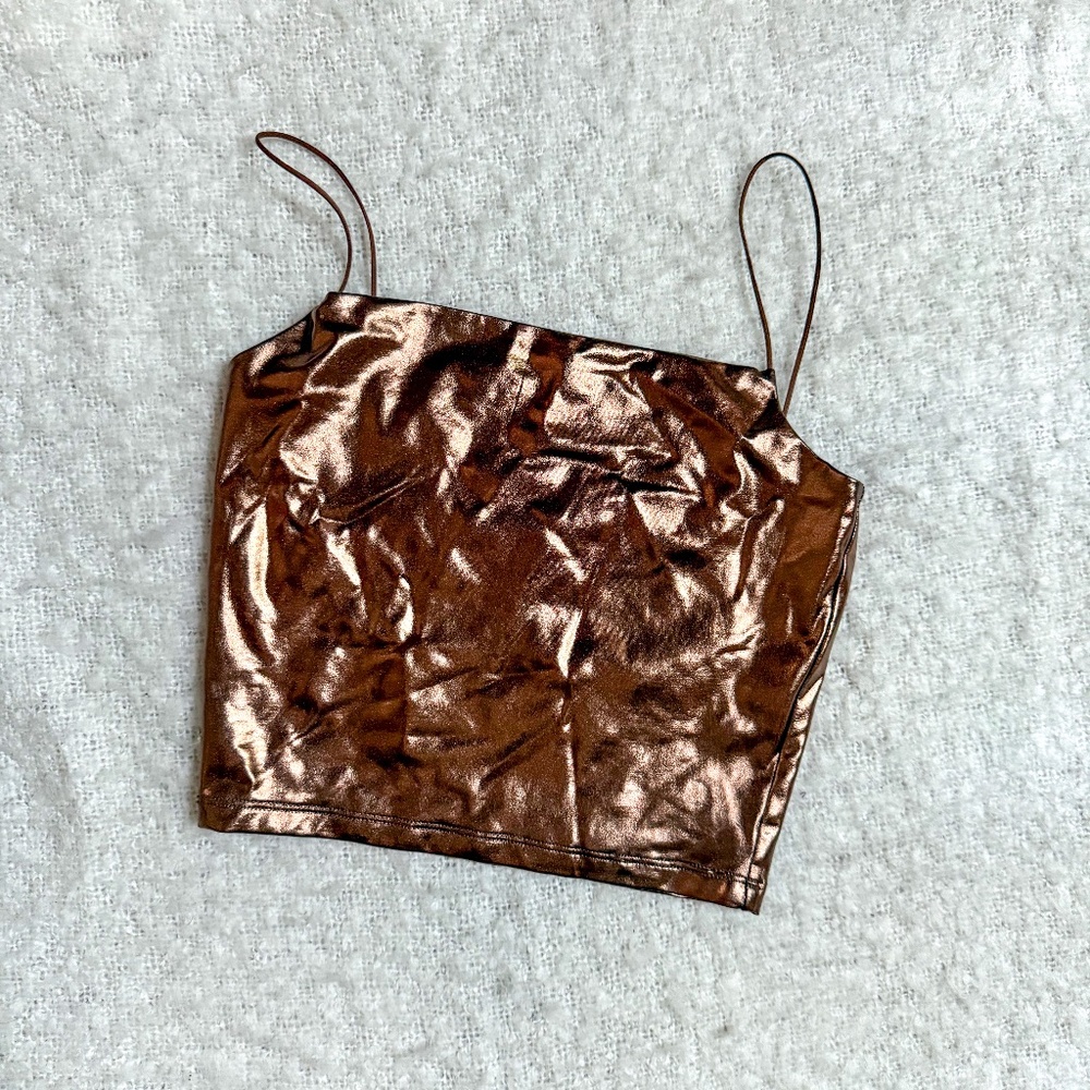 Aritzia x Little Moon Copper Crop Top